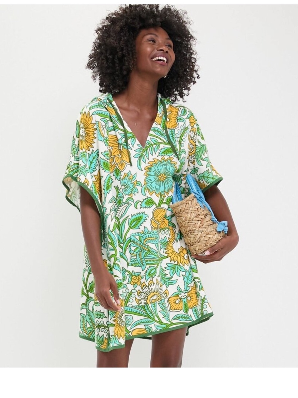 Tuckernuck Beach Lagoon Wildflower Terry Cabana Swim Coverup Hoodie M/L NWT - Picture 3 of 14